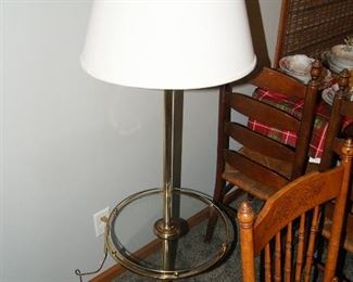 Brass Table & Floor Lamp