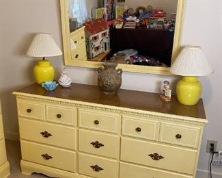 Basset Dresser and Mirror
