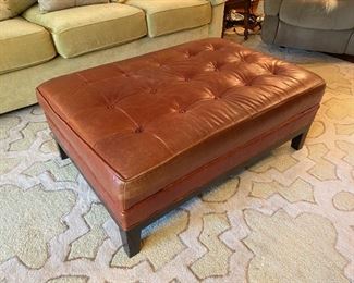 Large Leather Ottoman