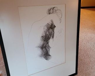 $350.00, 1965 Emilio Greco, Artists Proof, Nude, 17 x 25" mat opening