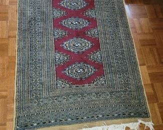 $150.00, Woven wool rug 3 x 5"