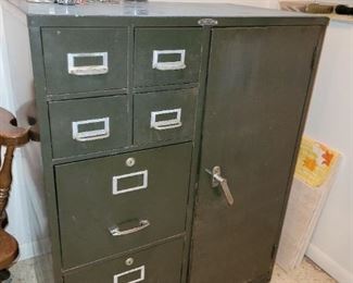 $25.00, Small metal cabinet and file drawers