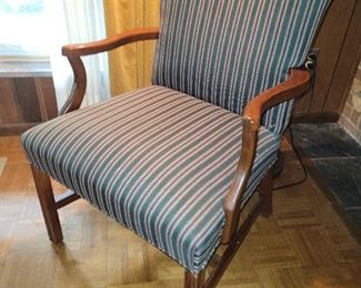 $45.00, Green Burgundy Mahogany occasional chair vg condition