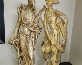 $45.00, 20" Resin Chinese figurines vg condition