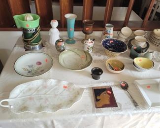 Vintage glass and porcelain