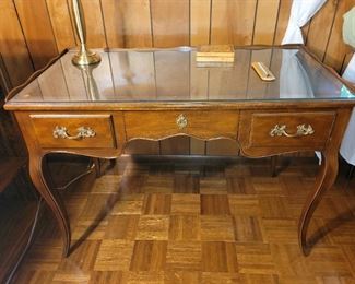 $30.00, 42 by 22" leather top desk in very good condition