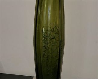 $40.00, Florentine Glass Works, 30" vase VG condition