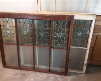 Antique stained glass widows 