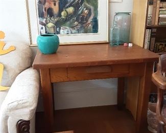 Art, train art framed, arts and crafts funiture, collectable vintage glass