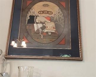 Embroidered order of the Odd fellows,   friendship, Love & Trust,  triple link  fraternity 