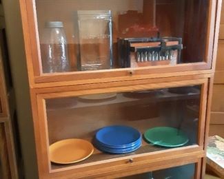 Fiestaware, Vintage bottles, glass battery box jar, concertina 