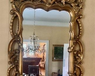 #1308B  - 29” x 47” Gold framed mirror $250 owner minimum 
