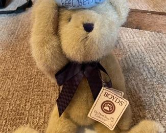 #1231G - Boyd’s Collection large Feel Better bear on stand  - $10