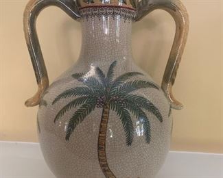 #1261A.  Decorative vase with palm trees $6
