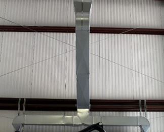 Monoxivent Source Capture System, Series 1500-EXT, 10' Tube Type Extraction Arms, 6" Diameter, Includes Hood, Duct Work, And Roof Cap