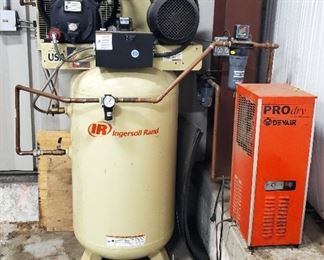 Ingersoll Rand Type 30 2-Stage Air Compressor, Model 2475, With 80 Gallon Tank And Devair Pro Dry Air Dryer, Model LA-9424-1