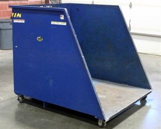 Bestil 2000lb Capacity Steel Dump Hopper, Model HO-OE, 54" x 54" x 68"