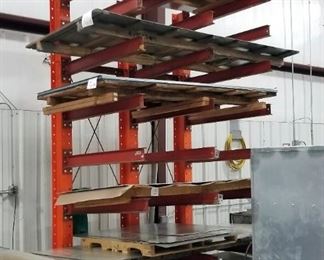 Heavy Duty Steel Single Sided Cantilever Racking, 12' x 7' x 5'