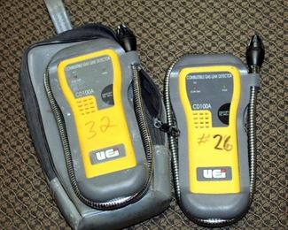 UEI Combustible Gas Detectors, Model CD100A, In Carrying Case, Qty 2