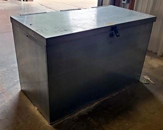 Custom Built Sheet Metal Bulk Storage Chest, 29" x 48" x 25"
