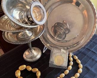 Sterling pieces/designer necklace "Miriam Haskell"