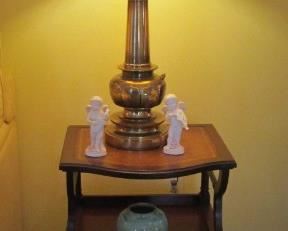 Leather Top Step Tables..