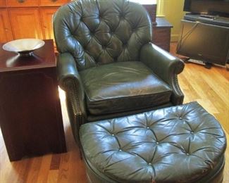 Leather Chair & Ottoman