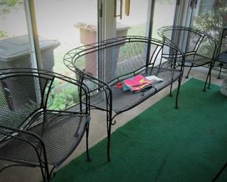Wrought Iron Loveseat. Chairs & Tables...