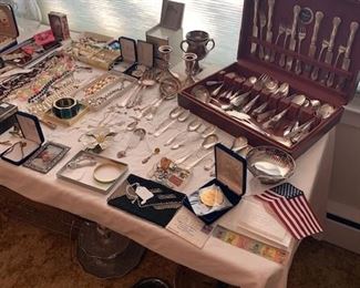 Costume jewelry and flatware