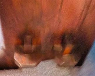 #14 - $750 • American Eastlake transitional  large eight shelf   •  circa 1860 rare • beautiful patina  • very small losses  • 96high 60 wide 12 deep