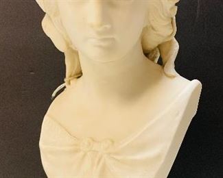 #21 - NOW $55 WAS $110  • Copeland Miranda  • bisque bust sculpture  • circa 1859  • 11high 