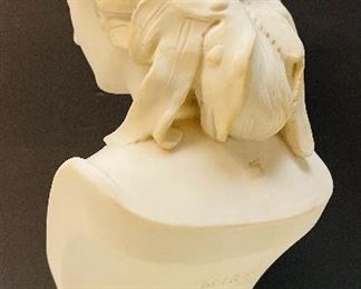 #21 - NOW $55 WAS $110  • Copeland Miranda  • bisque bust sculpture  • circa 1859  • 11high 
