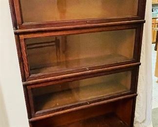 #37 - $200 • Macey American Victorian golden oak attorney bookcase  • no93  • 60high 34wide 12deep • one glass missing 