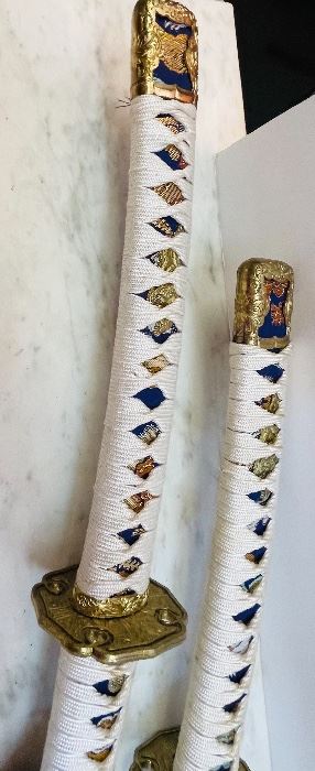 NOW $60 was  $120 • Set of 2 ceremonial swords white handle
