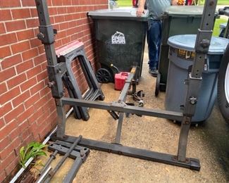 NOW $45 was $90 work bench with weights 