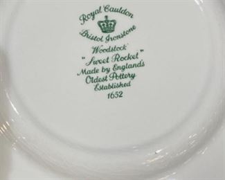 10- $100 Set of 10 floral plates  Royal Cauldon 