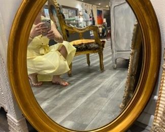19 - $95 oval gilded mirror 33" x 27"