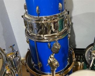  #2 - $550 Custom drum kit (4 pc) Electric Blue - 22K, 16T, 12T, 14S (chrome)