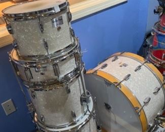 #7 - $1,200 Buddy Rich (replicate) Drum Kit, (5PC) Marine Pearl - 24K, 16T,15T, 12T, 14S (matching) 