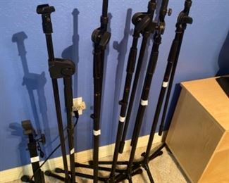 #85 - $15 EACH Stage microphone Stands w/boom arm (5) 