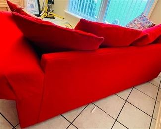 $390    Hillcraft red sofa bed  • 36high 92wide 40deep
