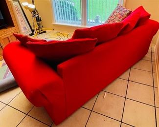 $390    Hillcraft red sofa bed  • 36high 92wide 40deep