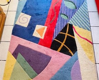 $125 Madadi Geometric wool carpet    •  4' x 7.5' 