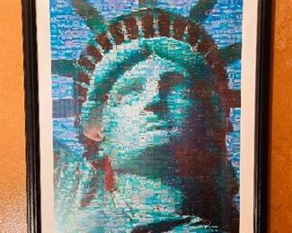 $495 Neil Farkas Face of Liberty 2005 25”x 17 1/8”edition 850 	