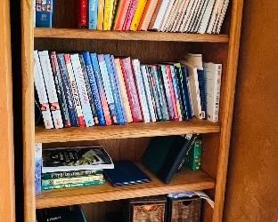 $120 Oak tall bookcase   • 84high 32wide 14deep