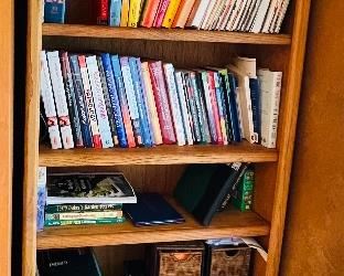 $120 Oak tall bookcase   • 84high 32wide 14deep
