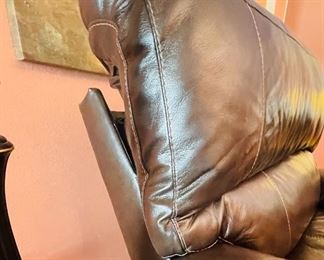  $495 Ashley Damacio Electric oversized zero wall leather recliner • 43high 56wide 44deep