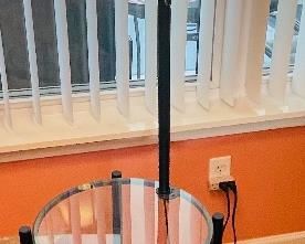 $50 multi level glass lamptable combination  • 53high 19across