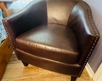 $75   Leatherette nail head accent chair  • 30high 29wide 30deep