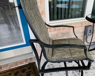 $195  Two chair patio set metal 